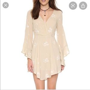 Free people floral embroidered jasmine dress 0